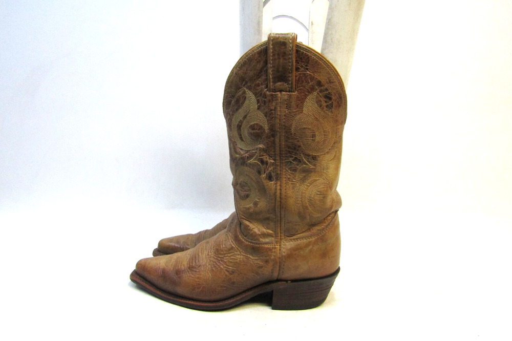 Justin Bent Rail Womens Size 7 B Brown All Leather Cowboy Boots